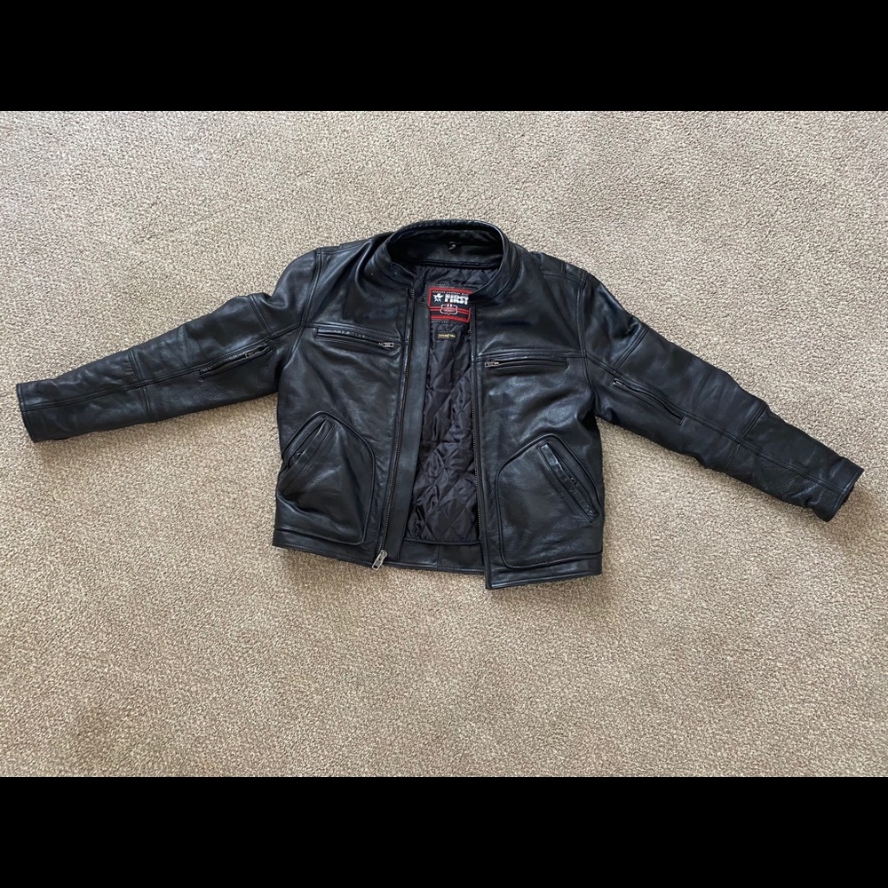 First Leather Apparel Men’s Motorcycle Jacket